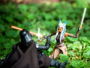 Ahsoka Tano and Darth Vader face off in this photo by dpettine2