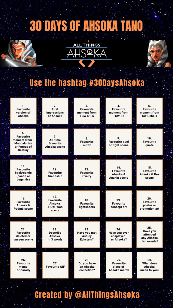 30-Day Ahsoka Tano challenge